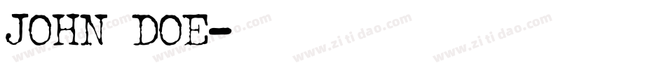 JOHN DOE字体转换